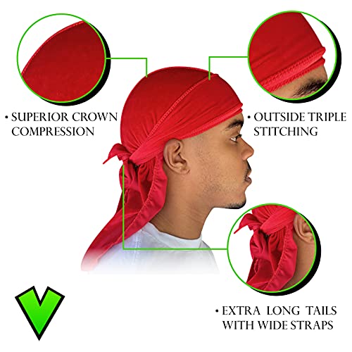 Superior Velvet Durag - Soft Velvet DuraTriple Stitched